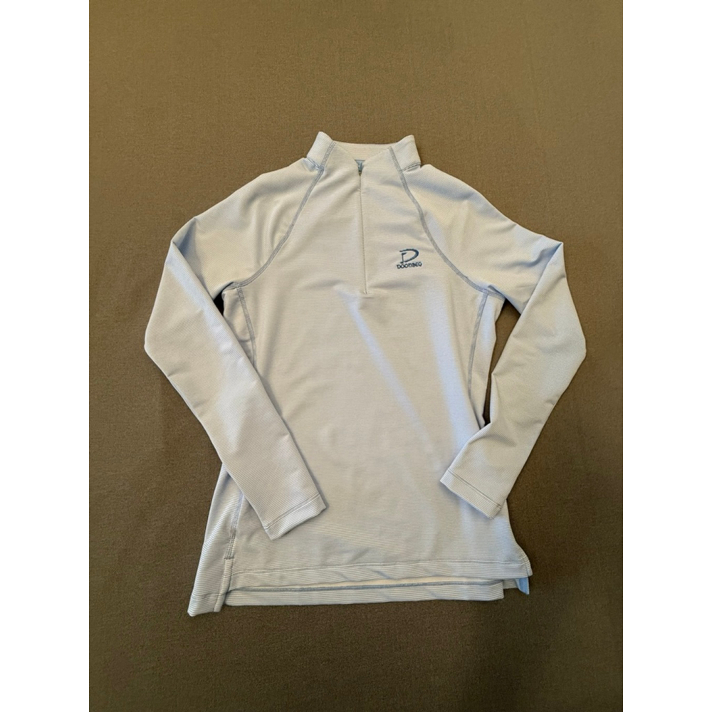 Peter Millar Doonbeg Blue/White LS Quarter Zip Go… - image 4